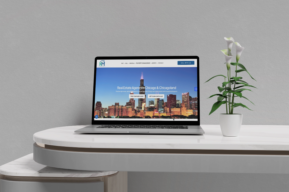 KM Realty Group LLC Chicago Website Mockup for LVL Agency